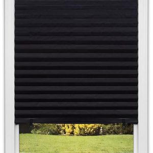 Redi Shade Inc 1617201 Original Blackout Pleated Paper Shade Black, 36” x 72”, 6-Pack
